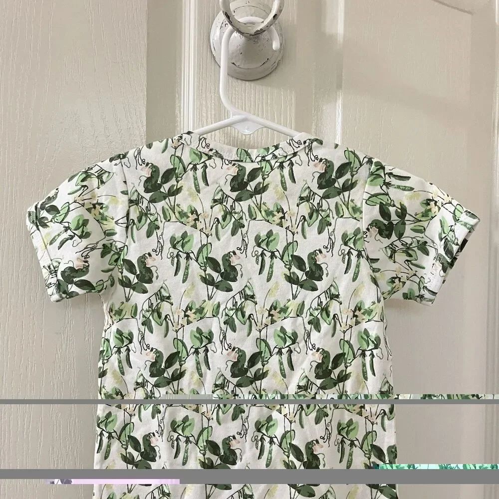Kate Quinn Short Sleeve Lap Neck Bodysuit Sweet Pea Floral Size 18-24 Months NWT